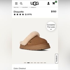 New Ugg Disquette platform slippers (size 7- fit like size 6)